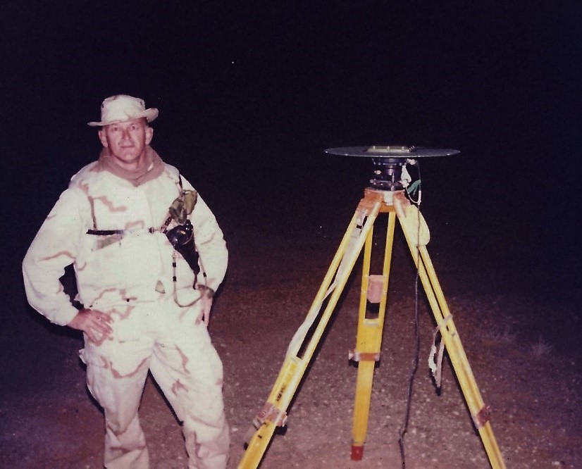Picture of CWO5 Al Matthews, 11th Marines Regimental Survey Officer in Kuwait